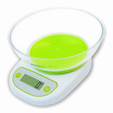 Kitchen scale with bowl and max 5kg/1g or 3kg/0.1g