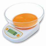 Kitchen scale with bowl and max 5kg/1g or 3kg/0.1g