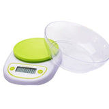 Kitchen scale with bowl and max 5kg/1g or 3kg/0.1g