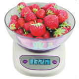 Kitchen scale with bowl and max 5kg/1g or 3kg/0.1g